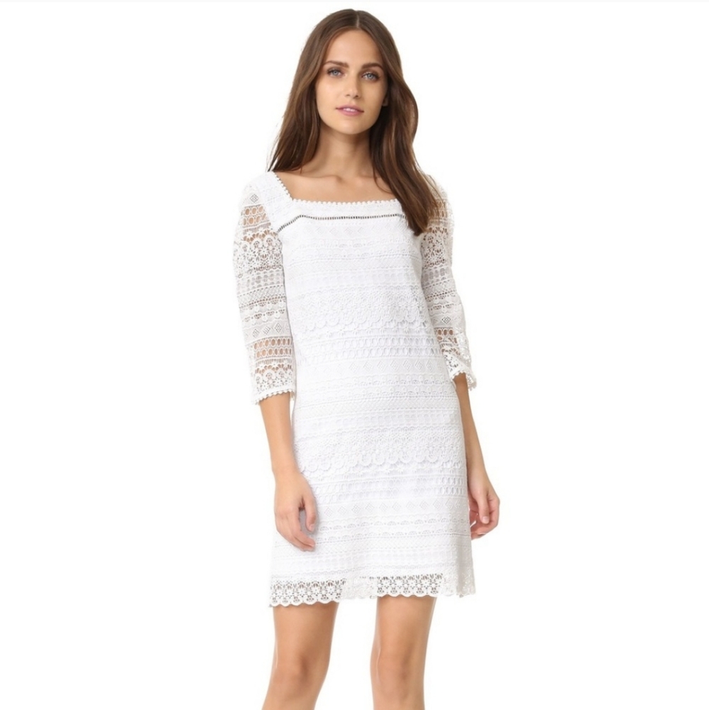 Shoshanna White Lace Mini Dress